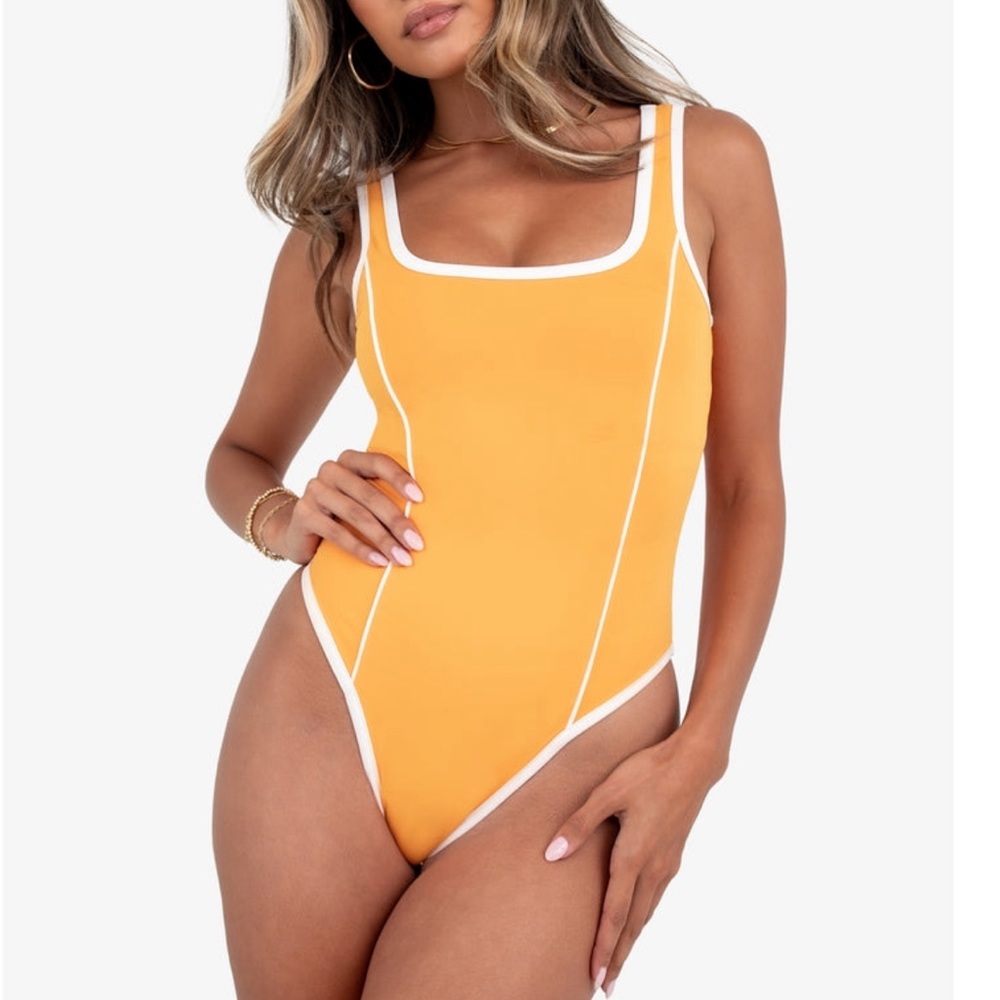 Kittenish one piece swimsuit